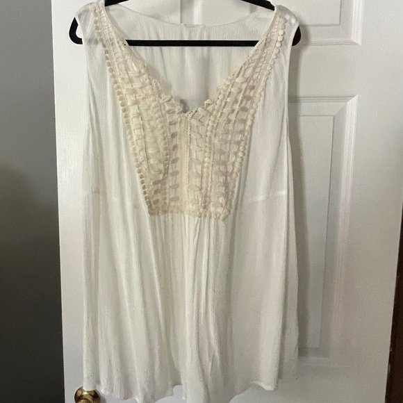 Market & Spruce Tops - Market & Spruce Nova Crochet and Gauze Flowy Tank Top, NEW WITH TAGS, Size 2x